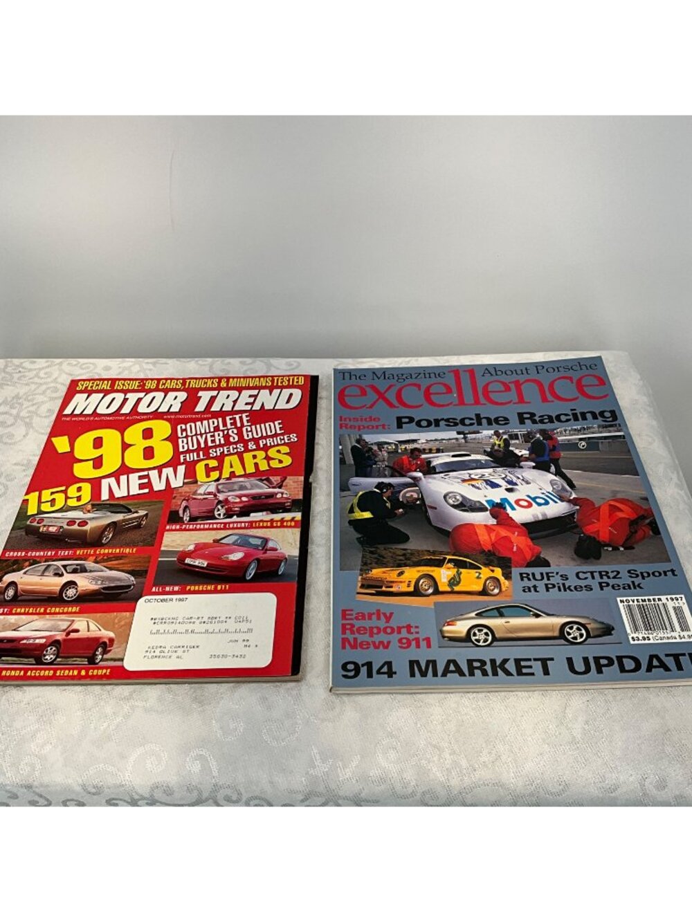 Motor Trend October 1997 & Excellence November 1997 Auto Magazines